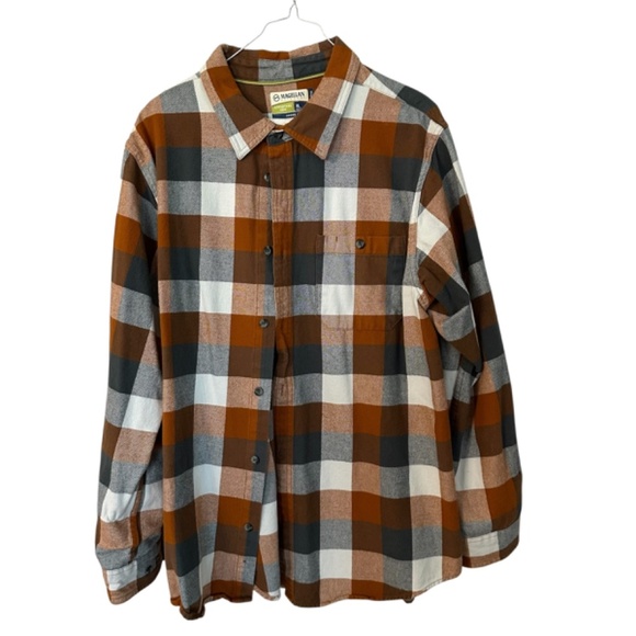 Magellan Men’s Adventure Gear Loose Fit Plaid Casual Button Down Sz XL GUC - Picture 1 of 7
